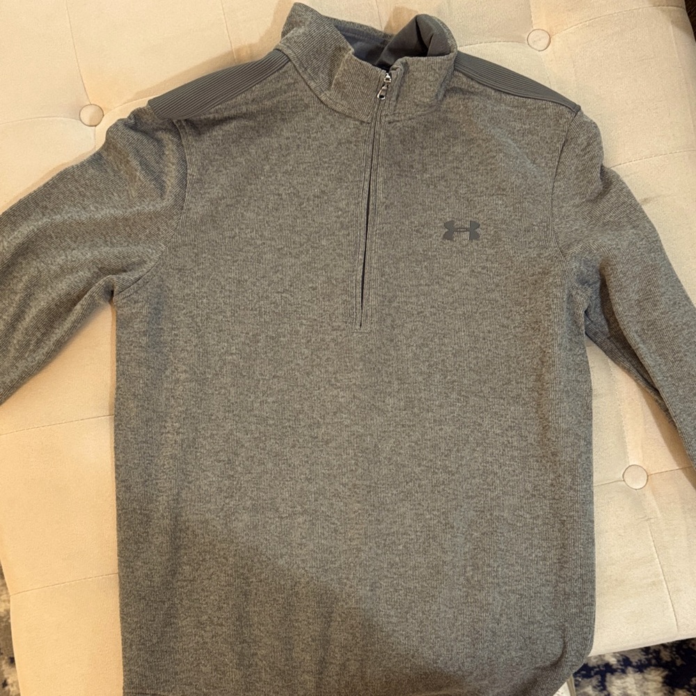 Under Armour Men's Heather Gray Quarter-Zip Pullover